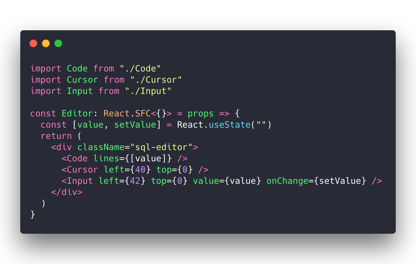 2. 初始化编辑器 · 使用 RxJS 与 React 实现一个 SQL 编辑器