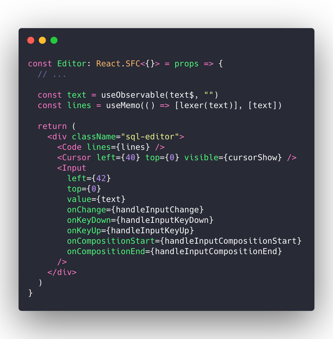6. 代码高亮 · 使用 RxJS 与 React 实现一个 SQL 编辑器